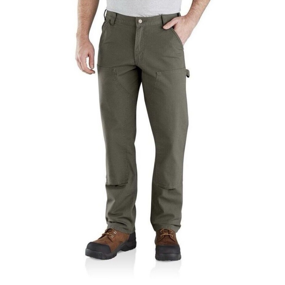 Carhartt Olive Green Moss Original Loose Fit Duck 34 x 30 Utility Work Pants